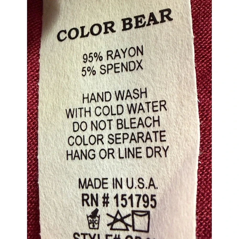 Color Bear Kids Burgundy Rayon Spandex Sleeveless Swing‎ Tank GD 300 Size 6-7